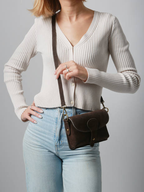 Crossbody Bag Velvet Milano Brown velvet VE260612 other view 1