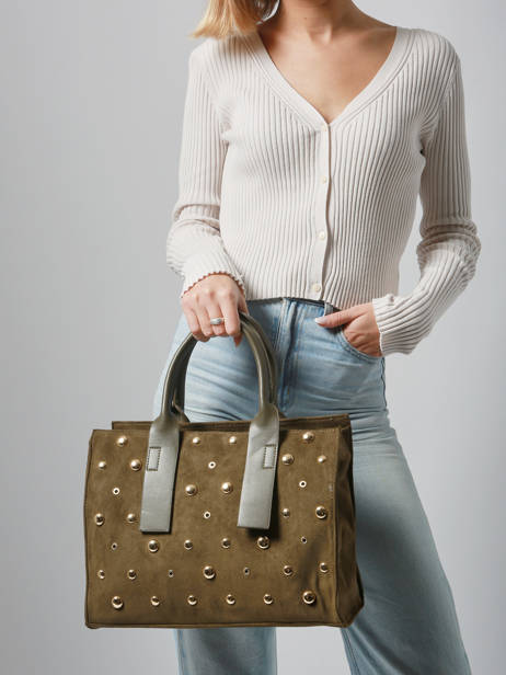 Sac Porté Main A4 Stud David jones Vert stud CM7868 vue secondaire 1