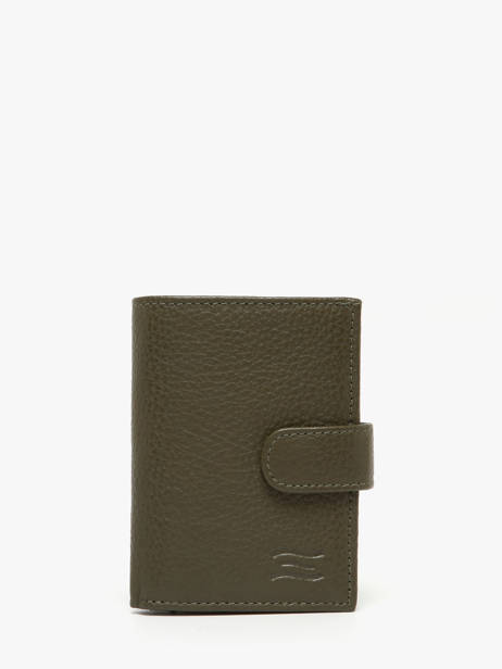 Portefeuille Caviar Cuir Crinkles Vert caviar 14600