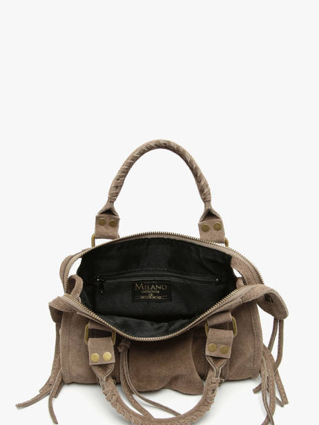 Shoulder Bag Velvet Leather Milano Brown velvet VE24093 other view 3