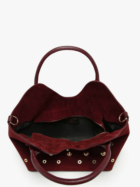 Handbag Velvet Studs Milano Red velvet studs VS25092 other view 3