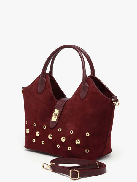 Handbag Velvet Studs Milano Red velvet studs VS25092 other view 2