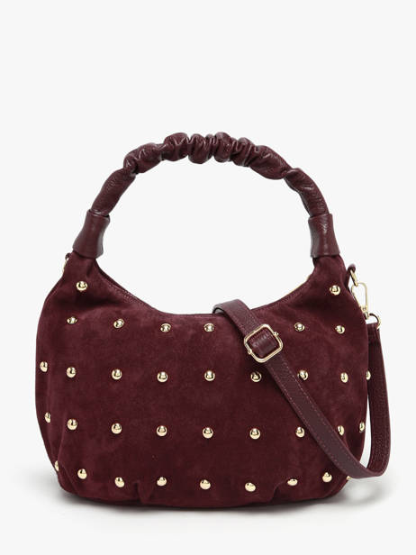 Shoulder Bag Velvet Studs Milano Red velvet studs VS25094 other view 4