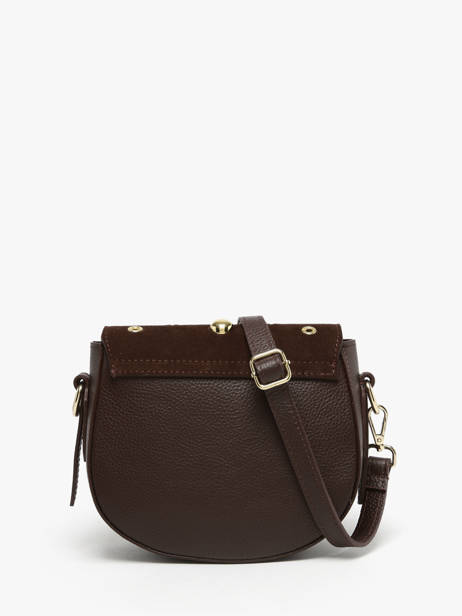 Shoulder Bag Velvet Studs Milano Brown velvet studs VS25093 other view 4
