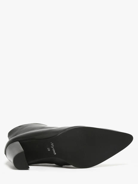 Heeled Formal Shoes In Leather Myma Black women 85009 other view 4
