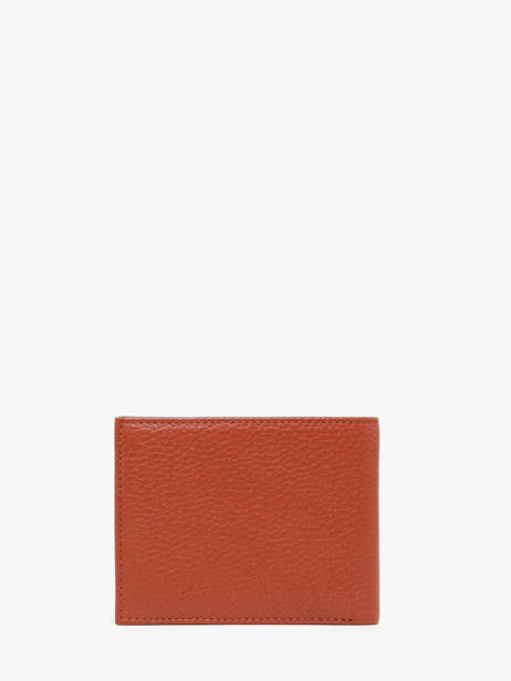 Wallet Leather Yves renard Orange foulonne 2307 other view 3