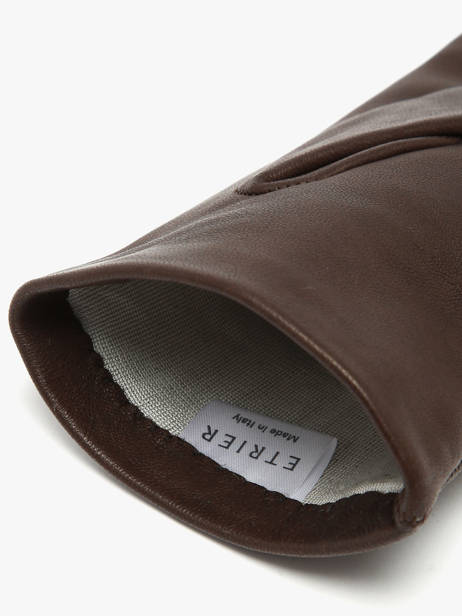 Gants Femme Cuir Etrier Marron accessoires EGLO416G vue secondaire 2