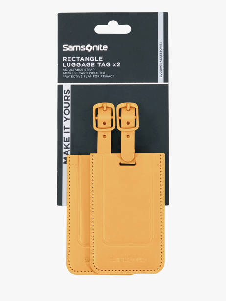 Luggage Tag Samsonite Yellow ta revolution 155592 other view 1