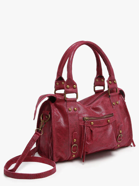 Satchel Spazzolato Leather Milano Red spazzolato SP24094 other view 2