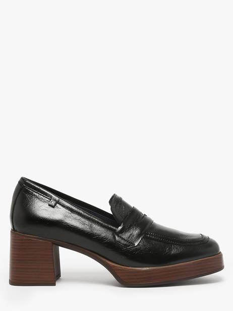 Moccasins Cristel In Leather Dorking Black women D9334