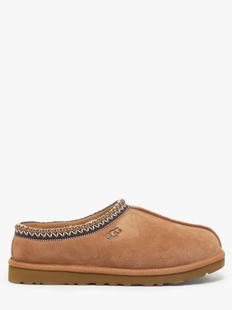 Slippers In Leather Ugg Brown men 1174671