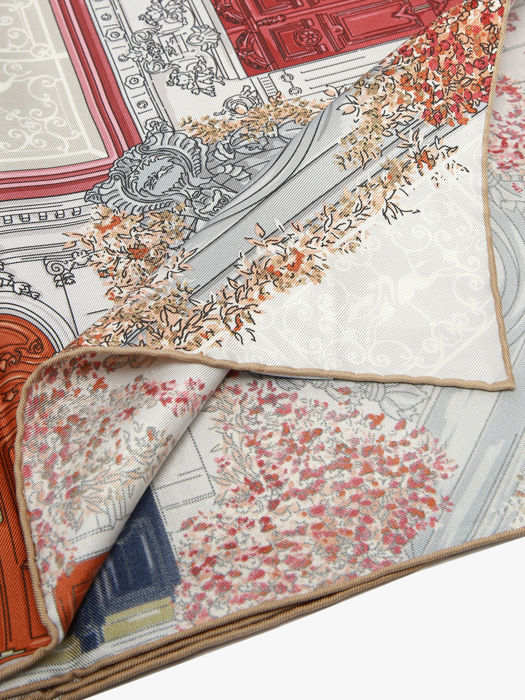 Longchamp Soie gots Scarf Green