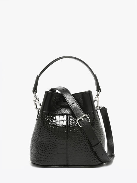 Crossbody Bag Croco Vernis Paul marius Black croco vernis CAPUXCRV other view 3