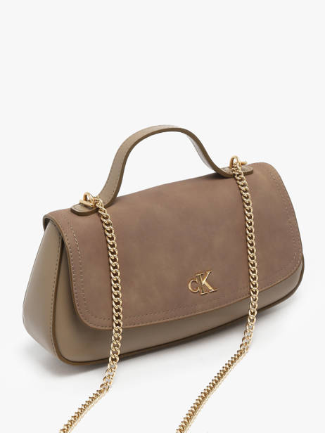 Crossbody Bag Sueded Hardware Calvin klein jeans Beige sueded hardware 4F3408G other view 1