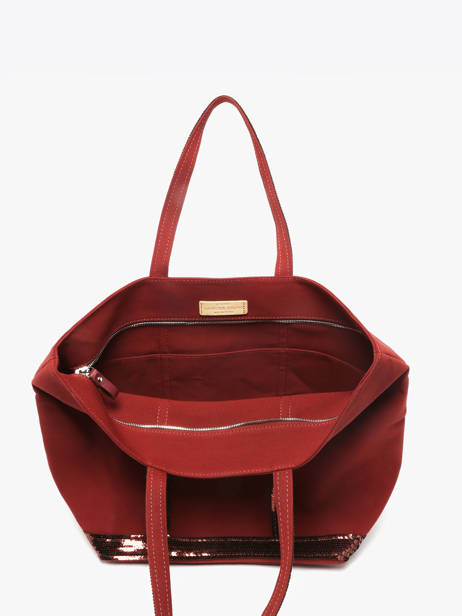 Le Cabas L Zippé Paillettes Vanessa bruno Rouge cabas 1V40409 vue secondaire 2