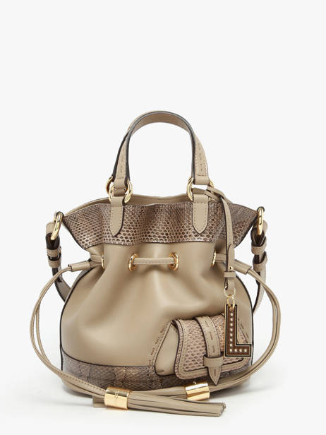 Small Leather Premier Flirt Ayers Bucket Bag Lancel Beige premier flirt A14014