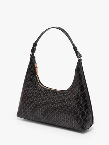 Shoulder Bag Coated Emblem Recycled Polyester Calvin klein jeans Black coated emblem 4F3298G other view 1