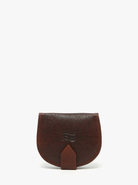 Coin Purse Leather Crinkles Brown caviar 14239