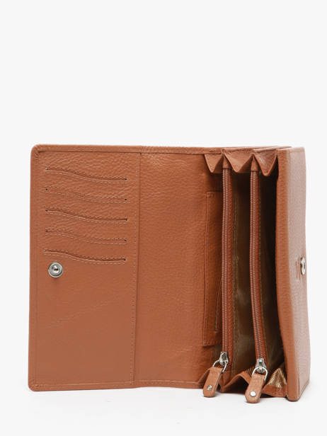 Leather Caviar Wallet Crinkles Brown caviar 14001 other view 2