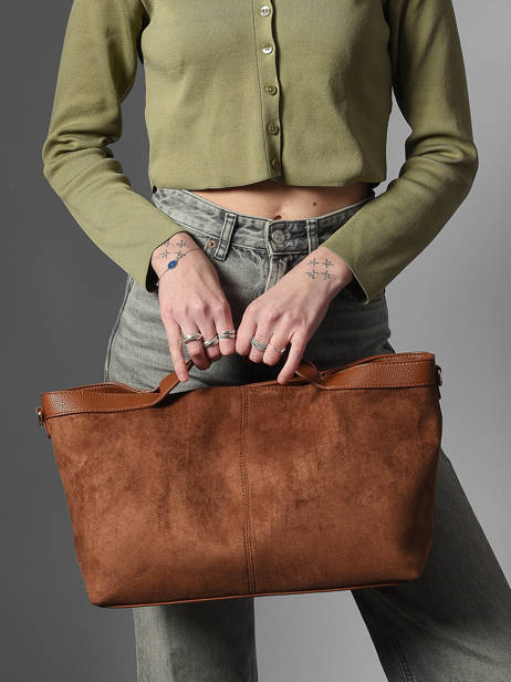 Satchel Wt Velvet Miniprix Brown wt velvet KJ62084 other view 1