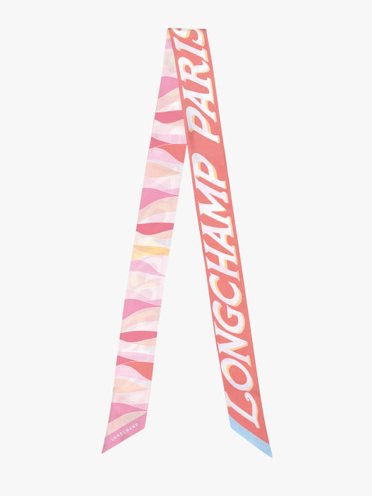 Longchamp Soie gots Scarf Pink