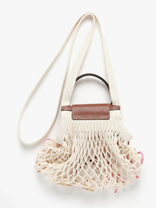 Longchamp Le pliage filet raphia Clutches Beige