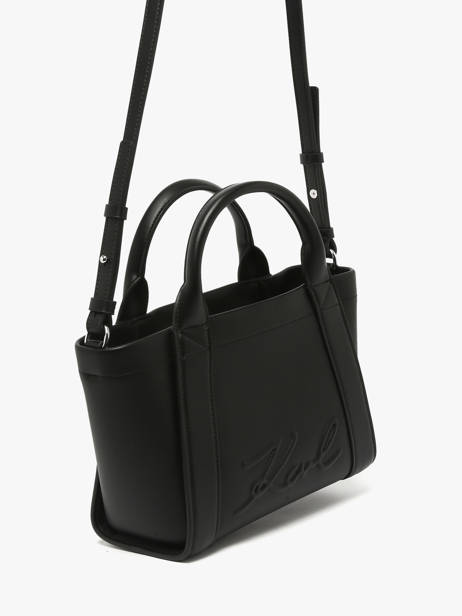 Leather K/ville Studs Satchel Karl lagerfeld Black k ville B1W30067 other view 2