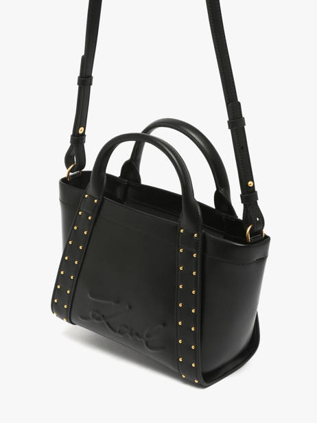Leather K/ville Studs Satchel Karl lagerfeld Black k ville B1W30262 other view 2
