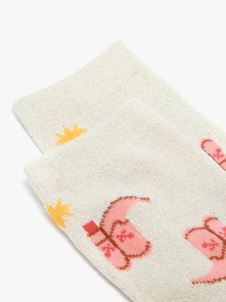 Socks Pieces Beige socks women 17162495 other view 1