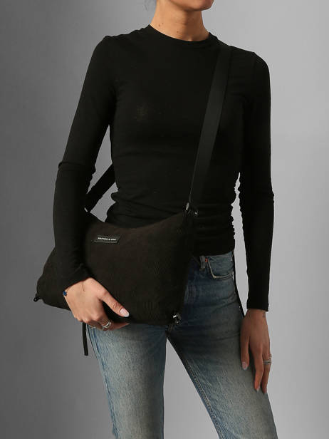 Skara Small Cord - Crossbody Bag  Kapten and son Black cord SC other view 1