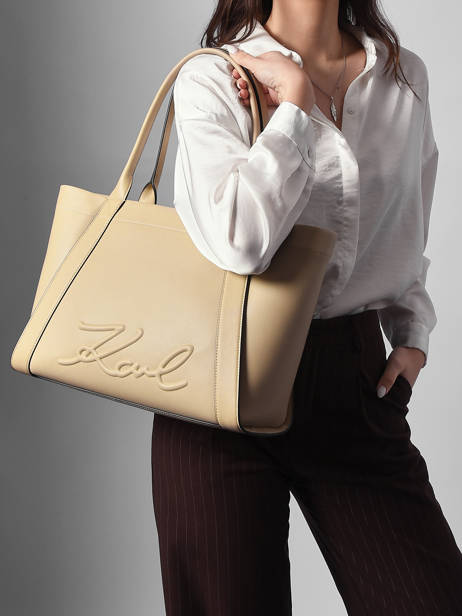 Leather K/ville Studs Shoulder Bag Karl lagerfeld Beige k ville B1W30066 other view 1