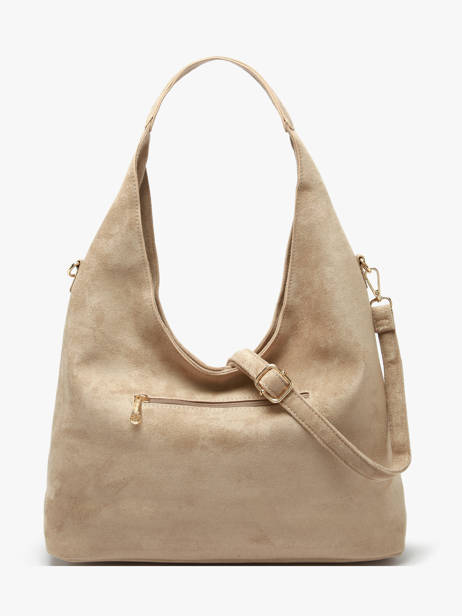 Shoulder Bag Velvet Studs Miniprix Beige velvet studs JC53002 other view 2