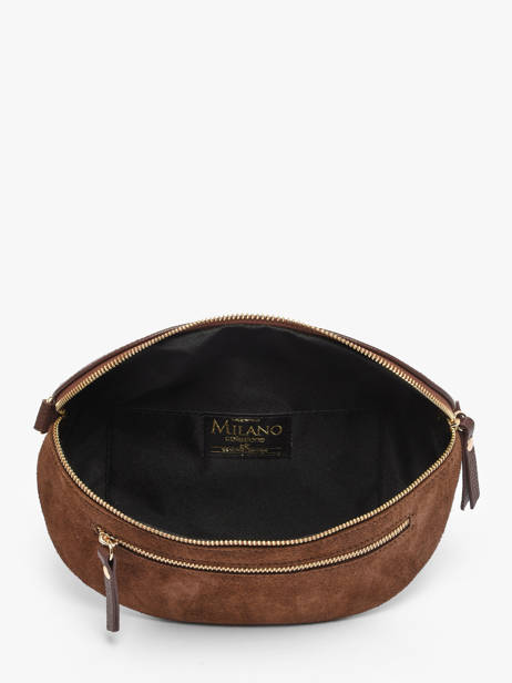 Sac Banane Cuir Milano Marron velvet caviar VC24111 vue secondaire 3