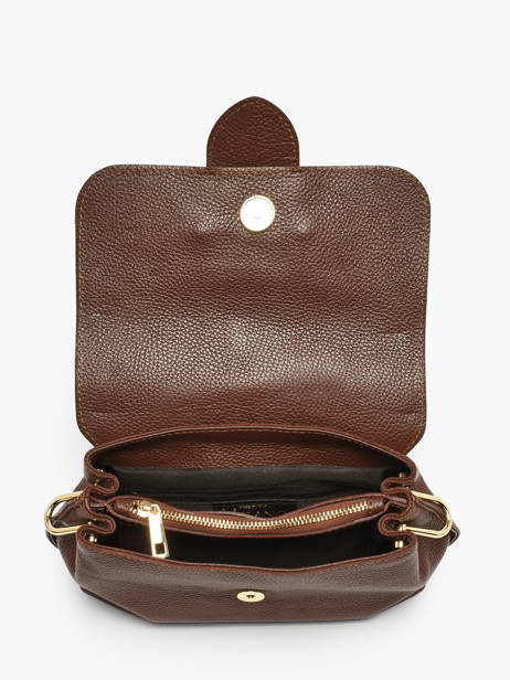 Sac Porté Main Velvet Caviar Cuir Milano Marron velvet caviar VC25114 vue secondaire 3