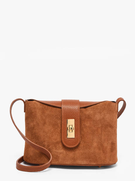 Shoulder Bag Velvet Caviar Leather Milano Brown velvet caviar VC25115