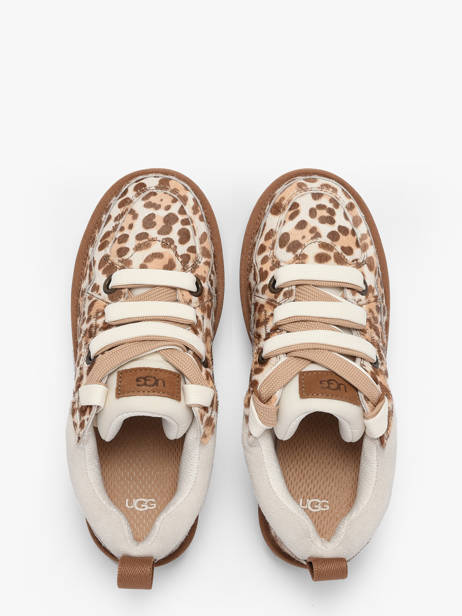 Sneakers Lo Lowmel Plains In Leather Ugg Brown women 1181071 other view 3