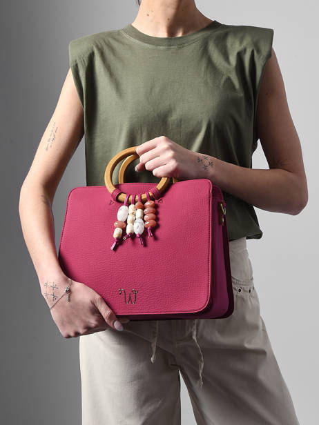 Satchel Camomille Pearl Woomen Pink camomille pearl WCAE1M other view 1