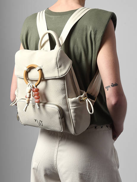 Backpack Woomen Beige camomille pearl WCAE02 other view 1
