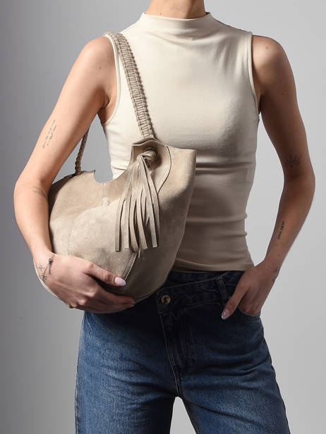 Shoulder Bag Maranta Velvet Woomen Beige maranta WMAT11 other view 1