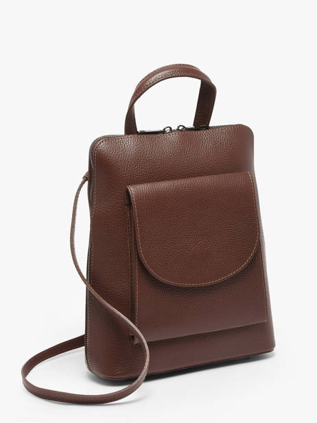 Shoulder Strap Backpack Milano Brown caviar CA240615 other view 2