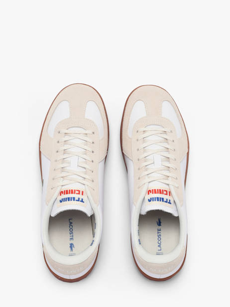 Sneakers In Leather Lacoste Beige men 1SMA0077 other view 3