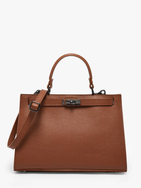 Sac Porté Main Caviar Cuir Milano Marron caviar CA25116