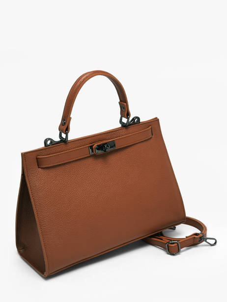 Sac Porté Main Caviar Cuir Milano Marron caviar CA25116 vue secondaire 2