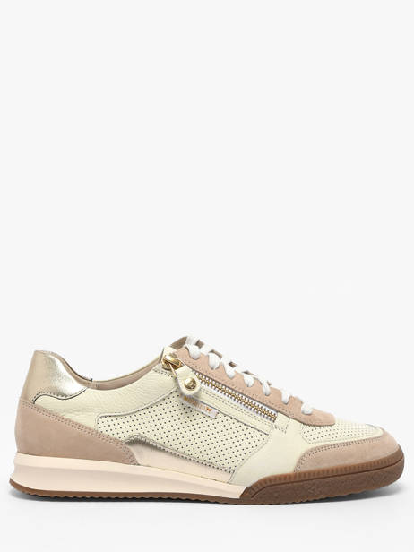 Sneakers In Leather Mephisto Beige women P5147016