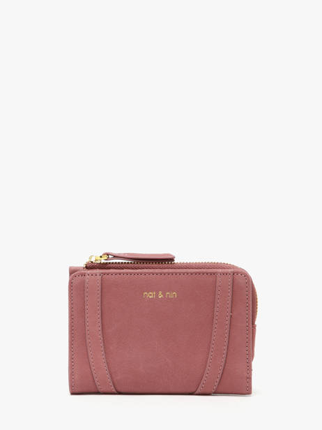 Portefeuille Roza Cuir Vintage Nat et nin Rose vintage ROZA
