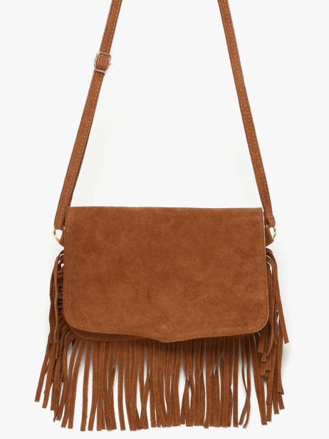 Shoulder Bag Velvet Milano Brown velvet VE24115O other view 2