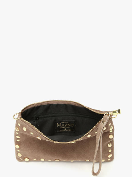 Shoulder Bag Velvet Leather Milano Brown velvet VE24111O other view 3