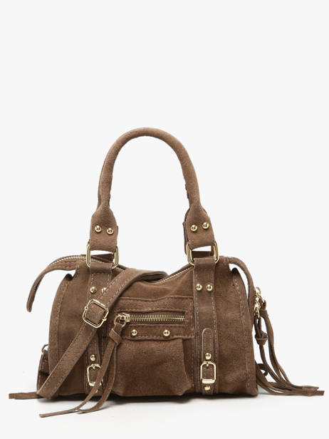 Crossbody Bag Velvet Leather Milano Beige velvet VE24092O