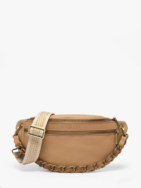 Belt Bag Leather Mila louise Beige vintage 23689C1