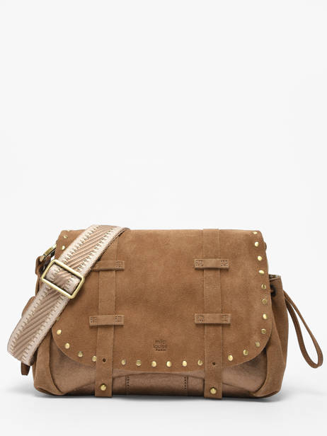 Shoulder Bag Vintage Leather Mila louise Brown vintage 3861XVC